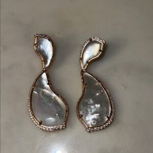 Kendra Scott Teddi Mother of Pearl & Cubic Zirconia Earrings